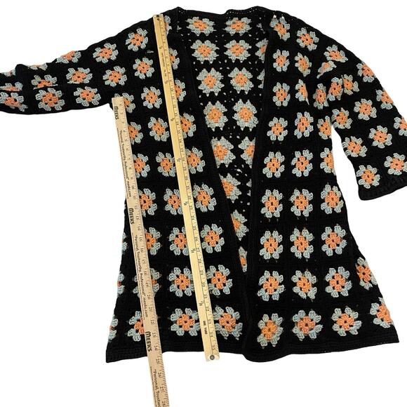 Vintage Granny Square Sweater Cardigan - Picture 7 of 8